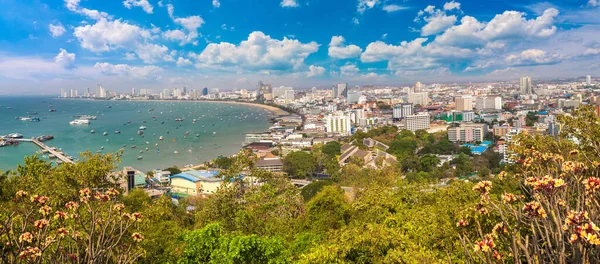 Panorama Des Golfs Von Pattaya Thailand Einem Sommertag — Stockfoto