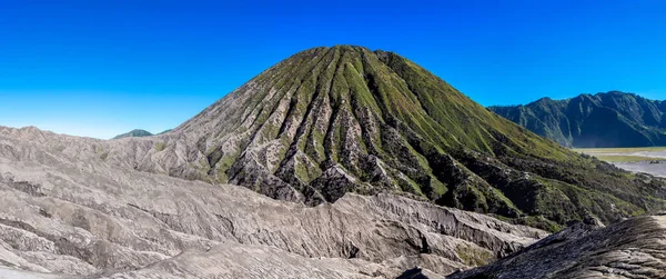 Panorama Volcano Bromo Java Island Indonesia Panoramic Aerial View —  Fotos de Stock
