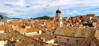 Hırvatistan 'ın Dubrovnik kentinde güzel bir yaz günü panorama