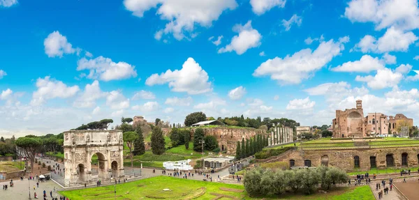 Arco Constantino Ruinas Antiguas Roma Italia Día Invierno —  Fotos de Stock