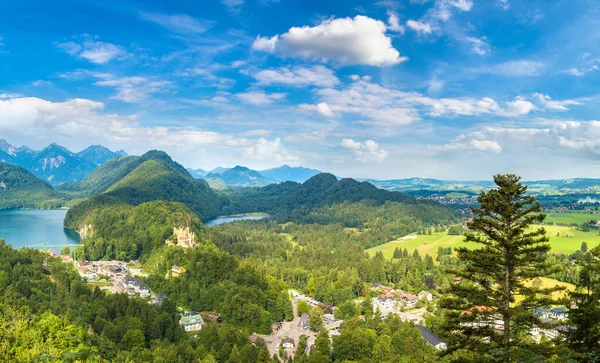 Castillo Hohenschwangau Alpes Fussen Baviera Alemania Hermoso Día Verano — Foto de Stock
