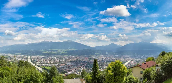 Панорамний Вид Інсбрук Один Прекрасний Літній День Австрія — стокове фото