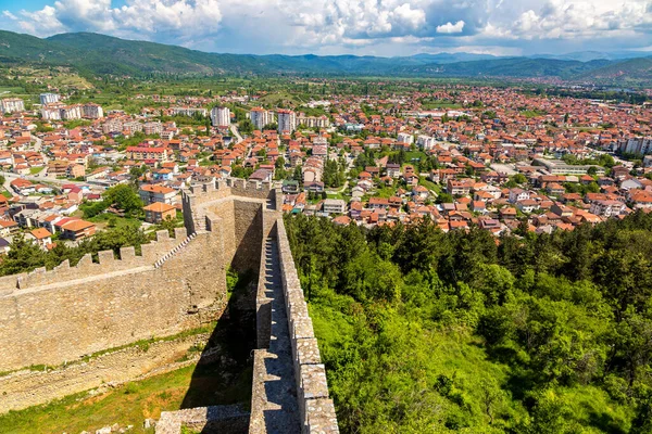 Old Fortress Ruins Tzar Samuel Ohrid Beautiful Summer Day Republic — Stock Photo, Image