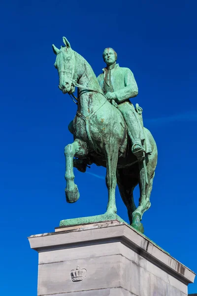 Monument Roi Albert Bruxelles Par Une Belle Journée Été Belgique — Photo