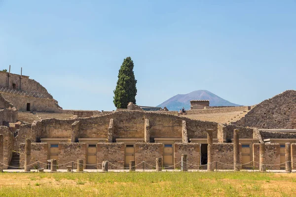 Pompeji Stad Förstörd 1979 Vulkanen Vesuvius Utbrott Italien Vacker Sommardag — Stockfoto