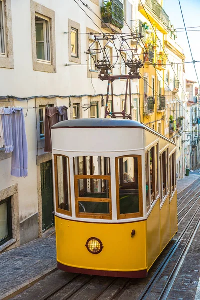 Gloria Lanovka City Centru Lisabonu Krásný Letní Den Portugalsko — Stock fotografie