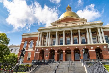 BOSTON, USA - MARCH 29, 2020: Massachusetts State House in Boston, Massachusetts, USA