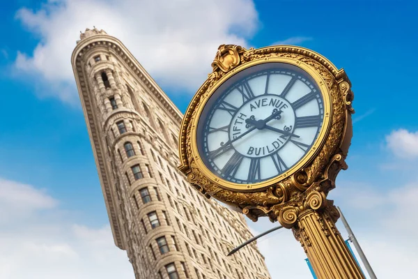 New York City Usa March 2020 5Th Avenue Clock Flatiron — 스톡 사진
