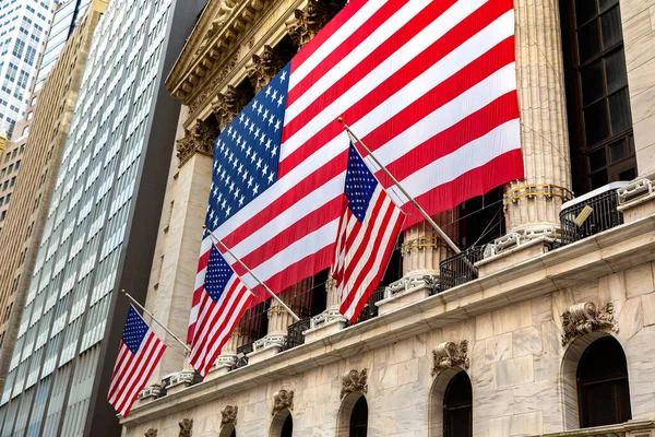 New York City Maart 2020 New York Stock Exchange Gebouw — Stockfoto
