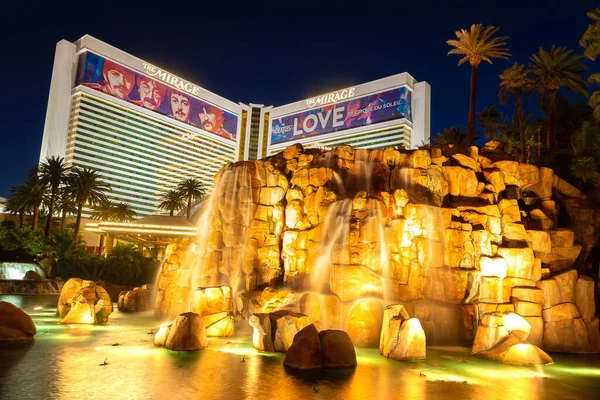 Las Vegas Usa March 2020 Artificial Volcano Mirage Hotel Casino — Stock Photo, Image