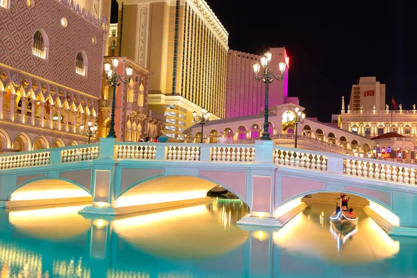 Las Vegas Usa March 2020 Venetian Hotel Casino Night Las — 图库照片