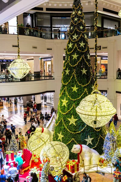 Dubai Emirados Árabes Unidos Dezembro 2019 Árvore Natal Mall Emirates — Fotografia de Stock