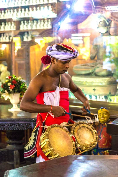 Colombo Sri Lanka Février 2020 Tambours Traditionnels Dans Temple Bouddhiste — Photo