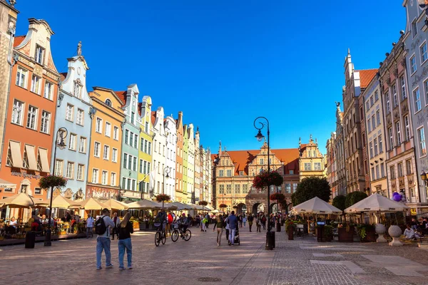 Gdansk Poland September 2022 Зелені Ворота Старому Місті Гданськ Сонячний — стокове фото