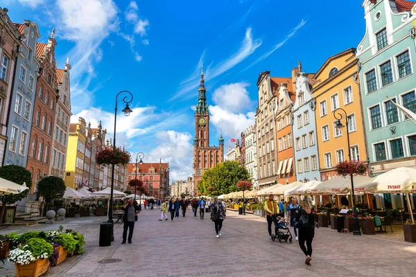 Gdansk Pologne Septembre 2022 Rue Dans Une Vieille Ville Hôtel — Photo