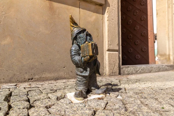 Wroclaw Poland September 2022 Symbol Wroclaw Sculpture Dwarf Gnome Fairy — Stock Photo, Image