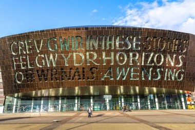 CARDIFF, BİRLİK KINGDOM - 27 Haziran 2022: Galler Milenyum Merkezi, Cardiff, İngiltere