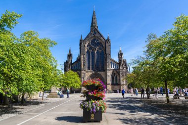 GLASGOW, İngiltere - 14 Haziran 2022: Glasgow Katedrali Glasgow, İskoçya, İngiltere