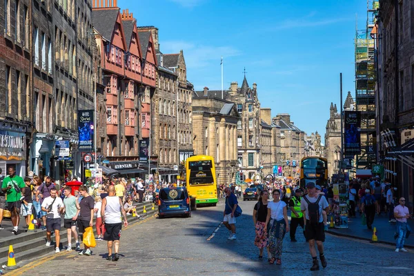Edinburgh Juni 2022 Historische Royal Mile Einem Sonnigen Sommertag Edinburgh — Stockfoto