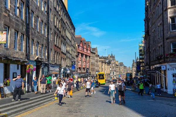 Edinburgh Juni 2022 Historische Royal Mile Einem Sonnigen Sommertag Edinburgh — Stockfoto