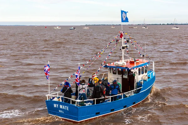 Kingston Hull Storbritannien Juni 2022 Humber Flottilj Fartyg Markerar Queen — Stockfoto