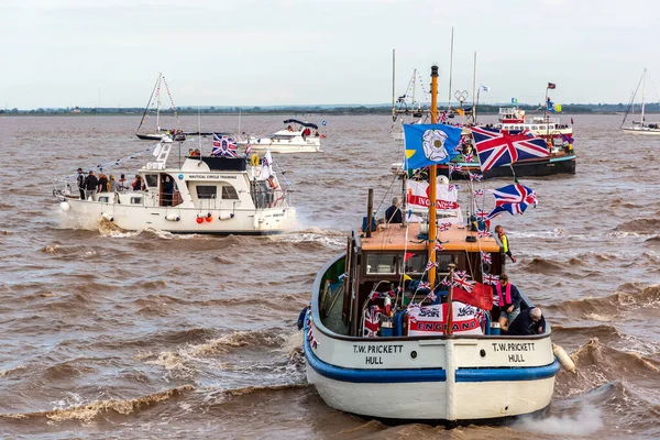 Kingston Hull Reino Unido Junio 2022 Flotilla Humber Barcos Marca — Foto de Stock