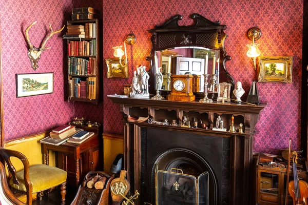 Londres Reino Unido Junio 2022 Vintage Interior Sherlock Holmes Museum — Foto de Stock