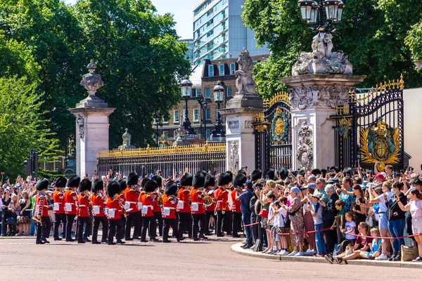 Londen Juni 2022 Verandering Van Wachtceremonie Voor Buckingham Palace Londen — Stockfoto