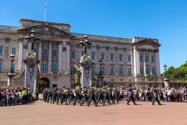 Londen Juni 2022 Verandering Van Wachtceremonie Voor Buckingham Palace Londen — Stockfoto
