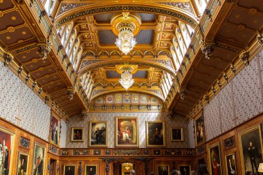 WINDSOR, UK - JUNE 19, 2022: Interior of Royal Windsor Castle in Windsor, UK clipart