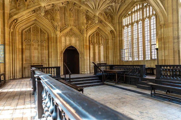 Оксфорд Великобритания Июня 2022 Года Interior View Divinity School Oxford — стоковое фото