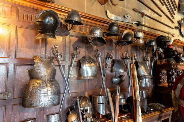 Warwick Regno Unito Giugno 2022 Armi Armature Medievali Interni Del — Foto Stock