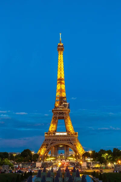 Paříž Francie Června 2022 Eiffelova Věž Paříži Noci Francie — Stock fotografie