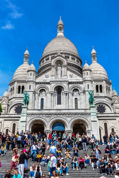 Paris France June 2022 Basilica Sacred Heart Montmartre Hill Paris — Stock Photo, Image