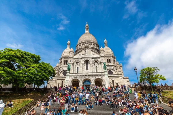 Paris France June 2022 Basilica Sacred Heart Montmartre Hill Paris — Stock Photo, Image