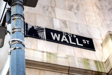 Wall Street tabelası Manhattan, New York City, ABD