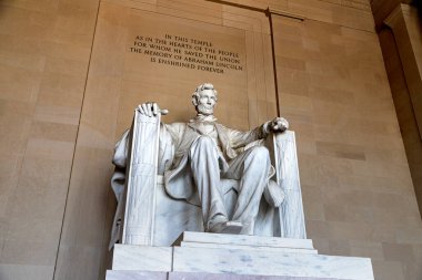 Abraham Lincoln heykeli Washington DC, ABD 'de Lincoln Memorial' da