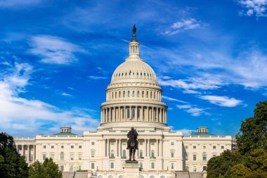 ABD Kongre Binası bir yaz günü Washington DC 'de.
