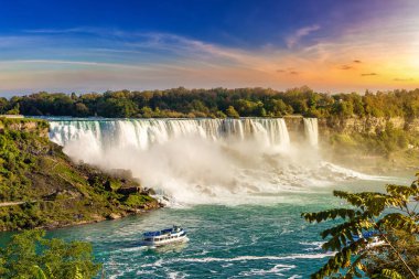 Kanada 'nın Niagara Şelaleleri, Amerika Şelaleleri, Niagara Şelaleleri, Ontario, Kanada