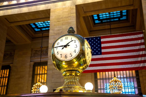 Classic vintage clock in Main hall of Grand Central Station Terminal in Manhattan in New York City, USA
