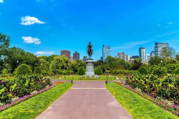 George Washington Statue Boston Massachusetts Usa — Stock Photo, Image