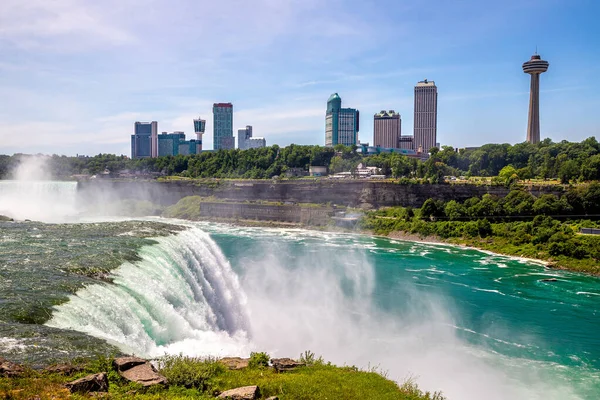 Amerika Nın Niagara Şelalesi Ndeki Amerikan Şelalesi Manzarası — Stok fotoğraf