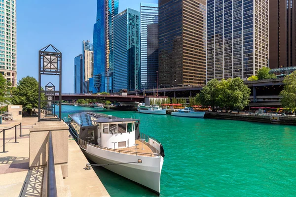 Chicago Rivier Brug Chicago Illinois Verenigde Staten — Stockfoto