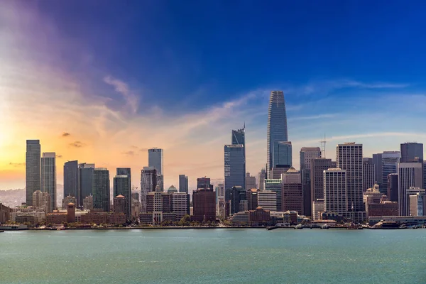 Vista Panorámica Ciudad San Francisco Atardecer California — Foto de Stock