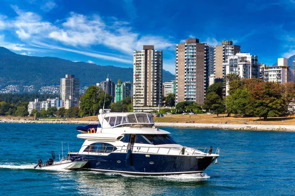 Vancouver Daki False Creek Tekne Güneşli Bir Günde Vancouver Kanada — Stok fotoğraf