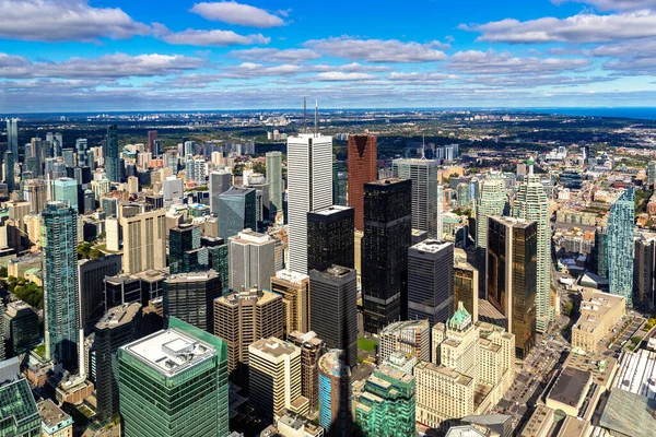 Vue Aérienne Panoramique Toronto Par Une Journée Ensoleillée Ontario Canada — Photo