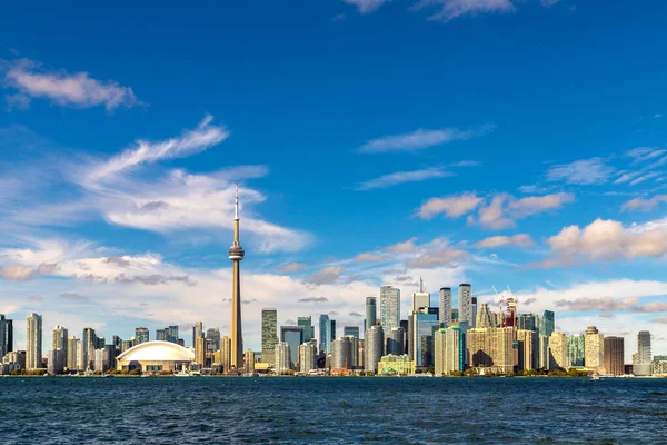 Vista Panorámica Del Paisaje Urbano Toronto Día Soleado Ontario Canadá — Foto de Stock