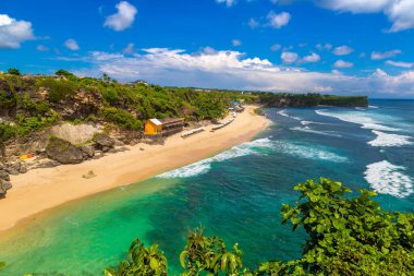 Balangan Beach on Bali, Indonesia in a sunny day clipart