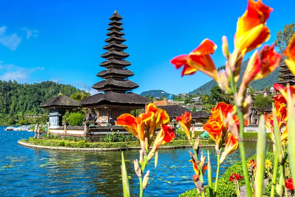 Pura Ulun Danu Beratan Templo Bedugul Lago Bali Indonesia — Foto de Stock