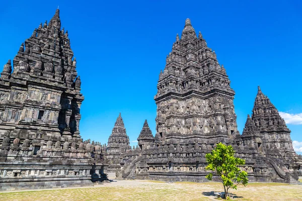 Templo Prambanan Cerca Ciudad Yogyakarta Java Central Indonesia —  Fotos de Stock